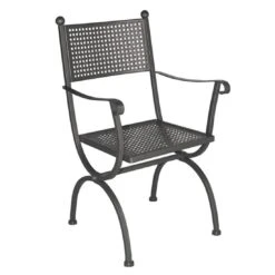 MBM Romeo Gartensessel Schmiedeeisen Marone Antik