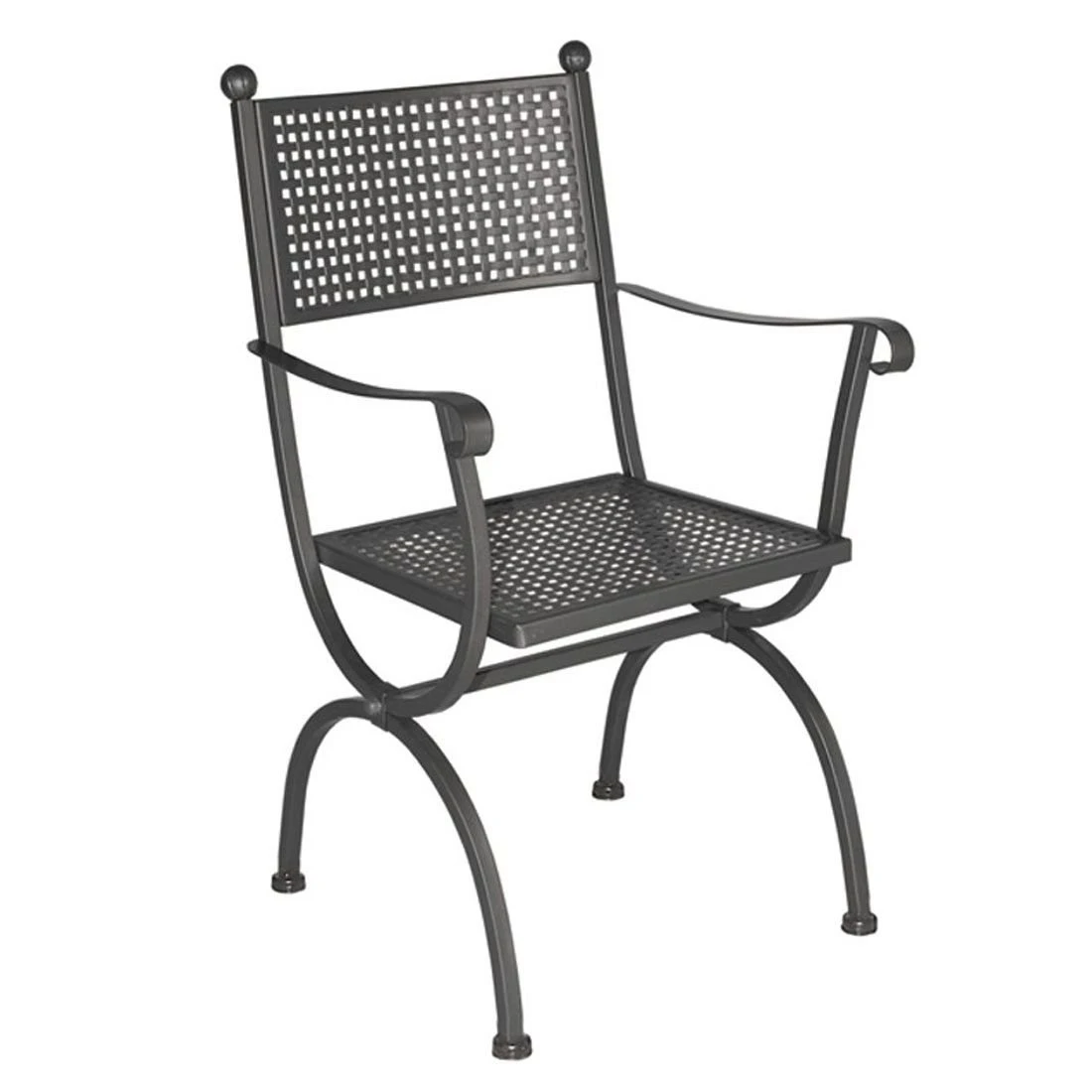 MBM Romeo Gartensessel Schmiedeeisen Marone Antik 1 MBM Romeo Gartensessel Schmiedeeisen Marone Antik