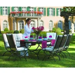 MBM Romeo Gartentisch 160x90 Cm Schmiedeeisen Marone Antik 5 MBM Romeo Gartentisch 160x90 Cm Schmiedeeisen Marone Antik -Gartenmobel Verkauf 10000363 3