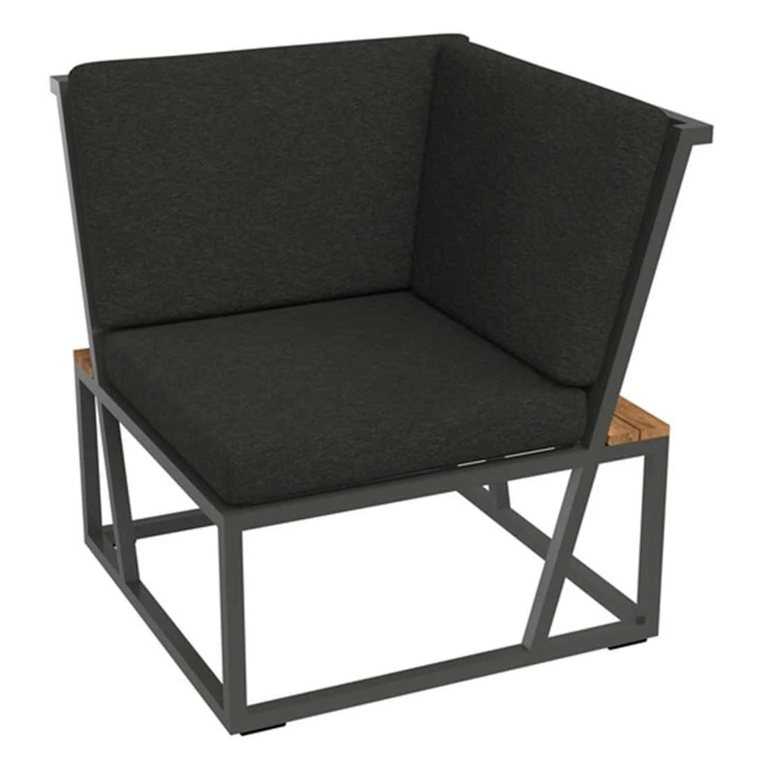 Sieger Havanna Eck-/Endmodul Aluminium/Sunproof Eisengrau/Grau 3 Sieger Havanna Eck-/Endmodul Aluminium/Sunproof Eisengrau/Grau – Bild 3