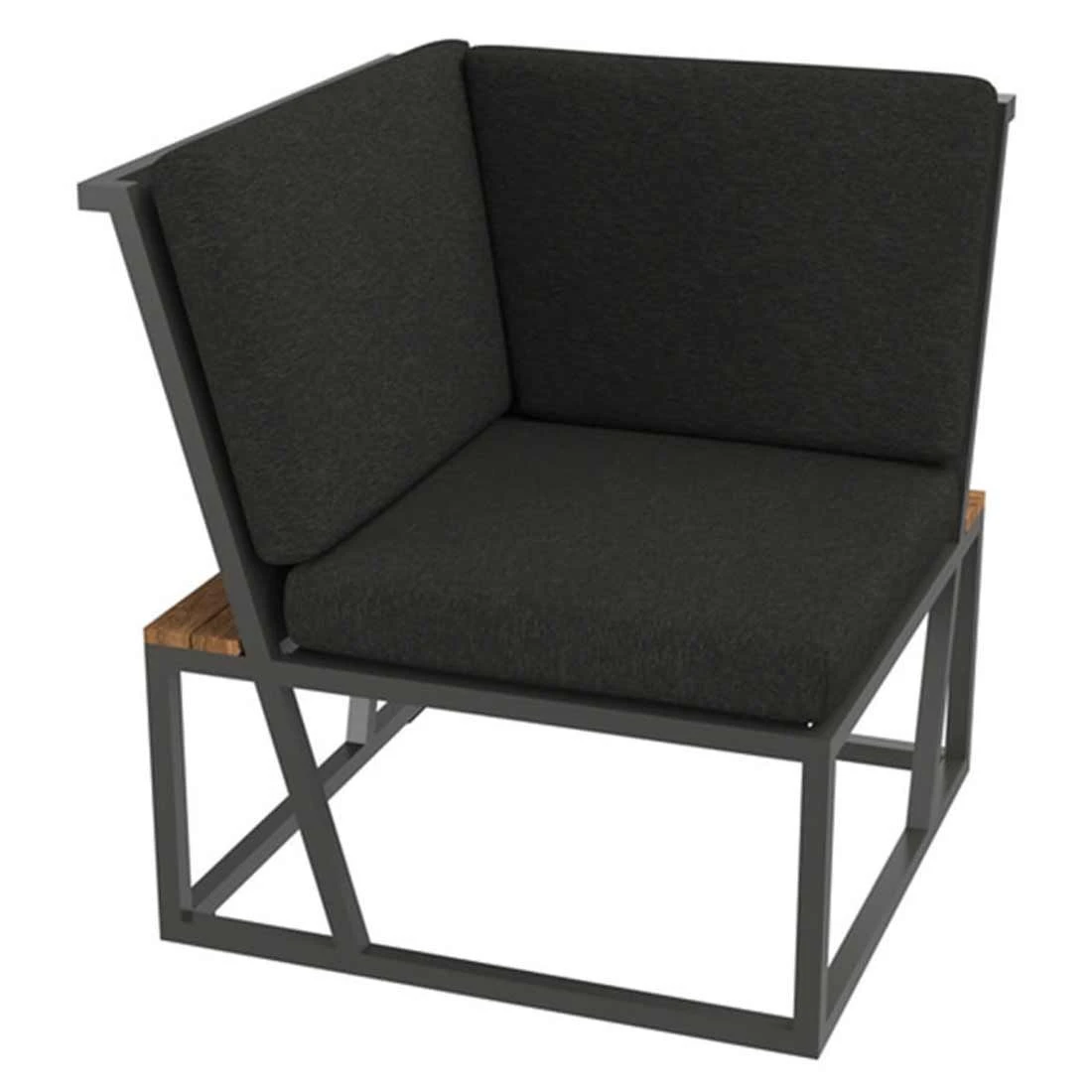 Sieger Havanna Eck-/Endmodul Aluminium/Sunproof Eisengrau/Grau 4 Sieger Havanna Eck-/Endmodul Aluminium/Sunproof Eisengrau/Grau – Bild 4