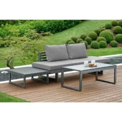 Stern New Holly Gartensofa Aluminium/Textilene Anthrazit/Seidengrau -Gartenmobel Verkauf 1077310 3