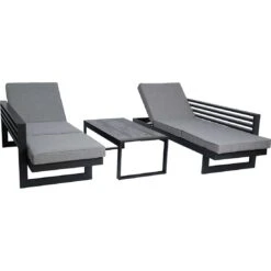 Stern New Holly Gartensofa Aluminium/Textilene Anthrazit/Seidengrau -Gartenmobel Verkauf 1077310 6