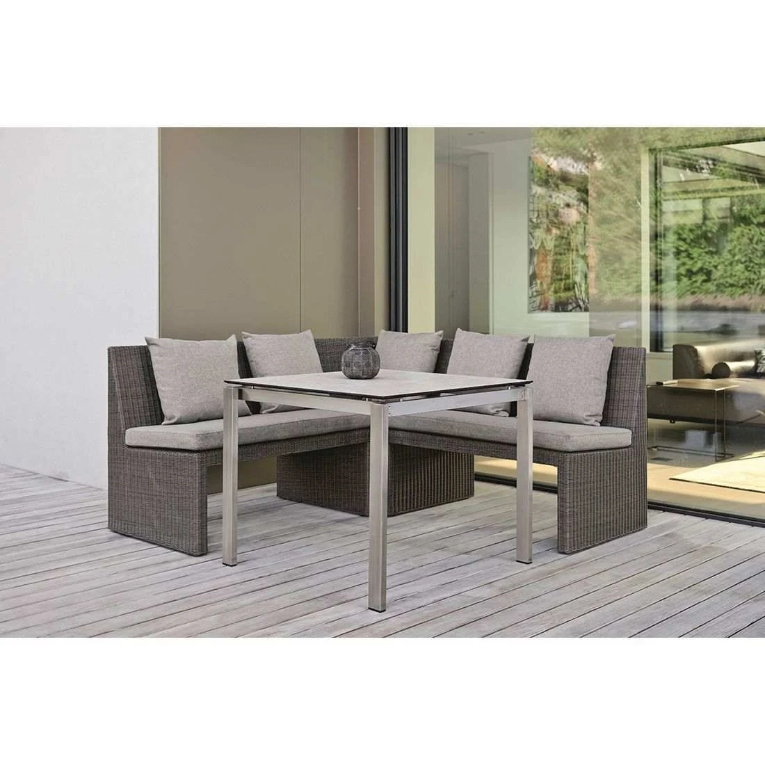 Stern Noel Eck-/Endmodul Geflecht Basaltgrau/Seidengrau 2 Stern Noel Eck-/Endmodul Geflecht Basaltgrau/Seidengrau – Bild 2