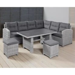 LC Garden Bilbao Dininglounge Geflecht Inkl. Kissen, Tisch Grau 10 LC Garden Bilbao Dininglounge Geflecht Inkl. Kissen, Tisch Grau -Gartenmobel Verkauf 1093271 4