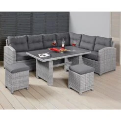 LC Garden Bilbao Dininglounge Geflecht Inkl. Kissen, Tisch Grau 12 LC Garden Bilbao Dininglounge Geflecht Inkl. Kissen, Tisch Grau -Gartenmobel Verkauf 1093271 6