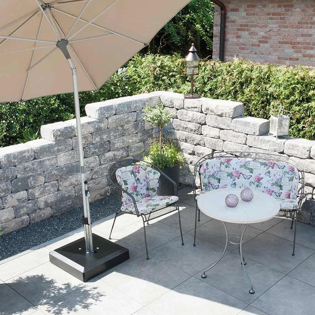 LiRo Alu-Vario 50-K Mobiler Schirmständer - Schnellspanner Weiß 2 LiRo Alu-Vario 50-K Mobiler Schirmständer - Schnellspanner Weiß – Bild 2