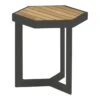 Zebra Sixx Beistelltisch 40x35cm Aluminium/Teak Graphit/Teak Natur