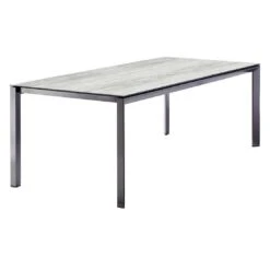 Sieger Gartentisch 220x100cm Aluminium/Polytec Eisengrau/Zement Graphit