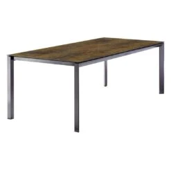 Sieger Gartentisch 220x100cm Aluminium/Polytec Eisengrau/Bronze