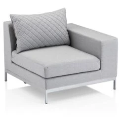 Kettler Ego Modular Gartensofa + Loungetisch Ø92cm Sunbrella Silber/Hellgrau Meliert -Gartenmobel Verkauf 1106581 2
