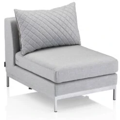 Kettler Ego Modular Gartensofa + Loungetisch Ø92cm Sunbrella Silber/Hellgrau Meliert -Gartenmobel Verkauf 1106581 3