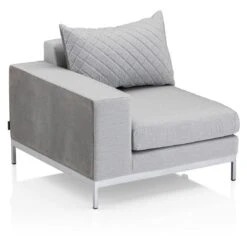 Kettler Ego Modular Gartensofa + Loungetisch Ø92cm Sunbrella Silber/Hellgrau Meliert -Gartenmobel Verkauf 1106581 4