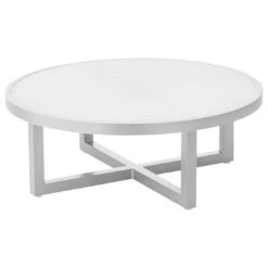 Kettler Ego Modular Gartensofa + Loungetisch Ø92cm Sunbrella Silber/Hellgrau Meliert -Gartenmobel Verkauf 1106581 5