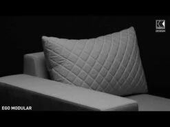 Kettler Ego Modular Gartensofa + Loungetisch Ø92cm Sunbrella Silber/Hellgrau Meliert -Gartenmobel Verkauf 1106581 v 1710