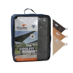 Nesling Coolfit Sonnensegel 3-Eck 500x500x500 Cm HDPE Grau -Gartenmobel Verkauf 1108319 4