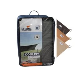 Nesling Coolfit Sonnensegel Quadrat 500x500 Cm HDPE Grau -Gartenmobel Verkauf 1108418 4