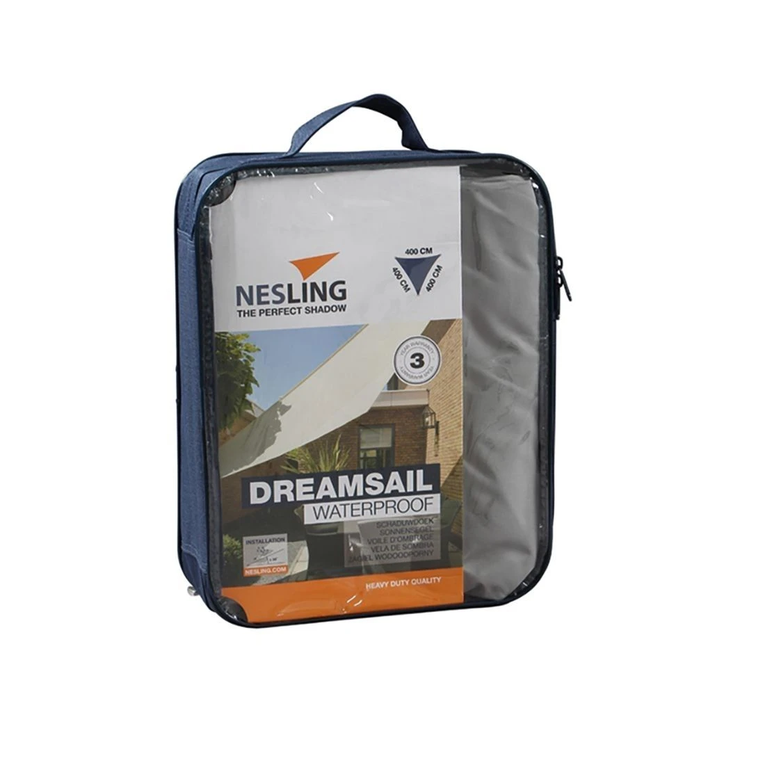 Nesling Dreamsail Sonnensegel 3-Eck 400x400 Cm Polyester Grau 1 Nesling Dreamsail Sonnensegel 3-Eck 400x400 Cm Polyester Grau