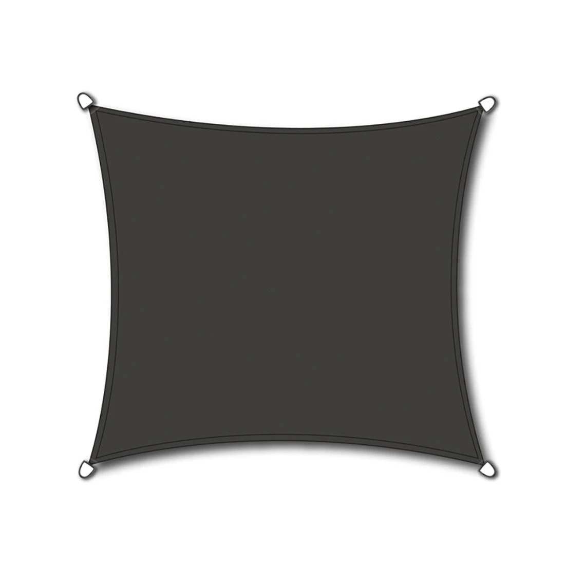 Siena Garden Solino Sonnensegel Quadratisch 360 Cm HDPE Grau 1 Siena Garden Solino Sonnensegel Quadratisch 360 Cm HDPE Grau