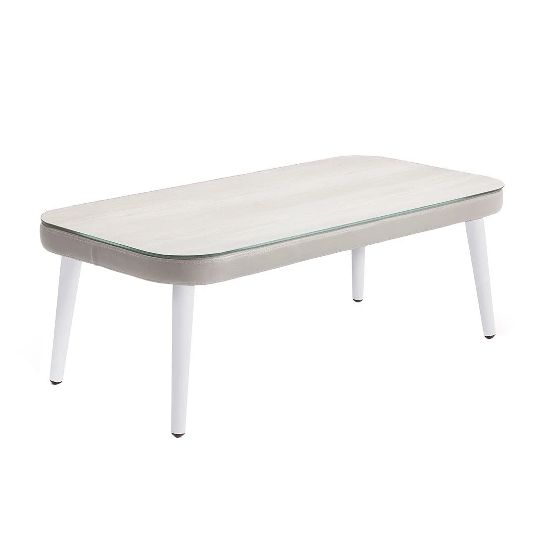 Domus Ventures Brighton Kaffeetisch 120x60 Cm Aluminium/HDC Teaklook/Weiß 1 Domus Ventures Brighton Kaffeetisch 120x60 Cm Aluminium/HDC Teaklook/Weiß