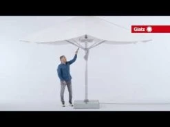 Glatz Castello-Pro Gastro-Mittelstockschirm 400x400 Cm Gelb