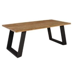 OUTLIV. Vido Gartentisch 200x100cm Aluminium/Teak Anthrazit/Teak Recycelt