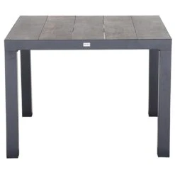 Siena Garden Silva Gartentisch 100x100cm Aluminium/Keramik Anthrazit/Washed Grey