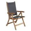 LC Garden York Klappsessel Teak/Textilene Teak/Grau