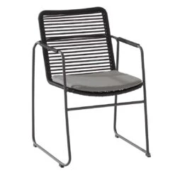 4Seasons Elba Stapelsessel Edelstahl/Rope Anthrazit