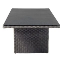 Ploß Vigo Gartentisch 220x100cm Geflecht/Glas Stahlgrau-Meliert/Steinoptik -Gartenmobel Verkauf 1242563 3