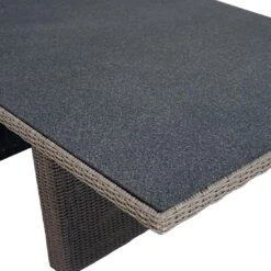 Ploß Vigo Gartentisch 220x100cm Geflecht/Glas Stahlgrau-Meliert/Steinoptik -Gartenmobel Verkauf 1242563 6