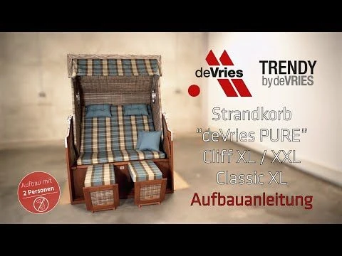 DeVries Pure Classic XL Strandkorb Teak/Geflecht Des.403 Stone Grey -Gartenmobel Verkauf 1245676 v 1981