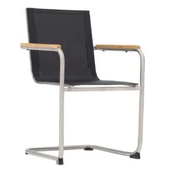 OUTLIV. Maui Freischwinger Edelstahl/Textilene Edelstahl/Schwarz