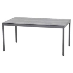 Siena Garden Carim Gartentisch 140x80cm Aluminium/Glas Graphit/Woodlook