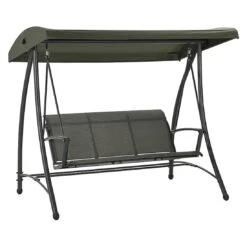 OUTLIV. Rubens Hollywoodschaukel Stahl/Textilene Carbon Black/Moosgrün
