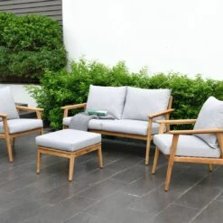 LifestyleGarden Eve Gartensofa Teak/Olefin Teak/Grau -Gartenmobel Verkauf 1254927 3