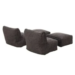 ROOLF Living Loungesesselset Inkl. Hocker Anthrazit -Gartenmobel Verkauf 1304152 4