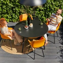 Hartman Sophie Elegance Rondo Gartensessel Aluminium/Kunststoff Carbon Black/Indian Orange -Gartenmobel Verkauf 1305890 8