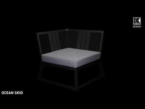 Kettler Ocean Skid Dininglounge 9-tlg. Aluminium/Olefin Anthrazit/Hellgrau 2 Kettler Ocean Skid Dininglounge 9-tlg. Aluminium/Olefin Anthrazit/Hellgrau – Bild 2