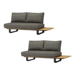 Zebra Park Ecklounge 5-tlg. Aluminium/Teak/Rope Graphit/Sutton Grey Graphit/Teak/Sutton Grey -Gartenmobel Verkauf 1321521 3