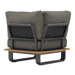 Zebra Park Ecklounge 5-tlg. Aluminium/Teak/Rope Graphit/Sutton Grey Graphit/Teak/Sutton Grey -Gartenmobel Verkauf 1321521 6