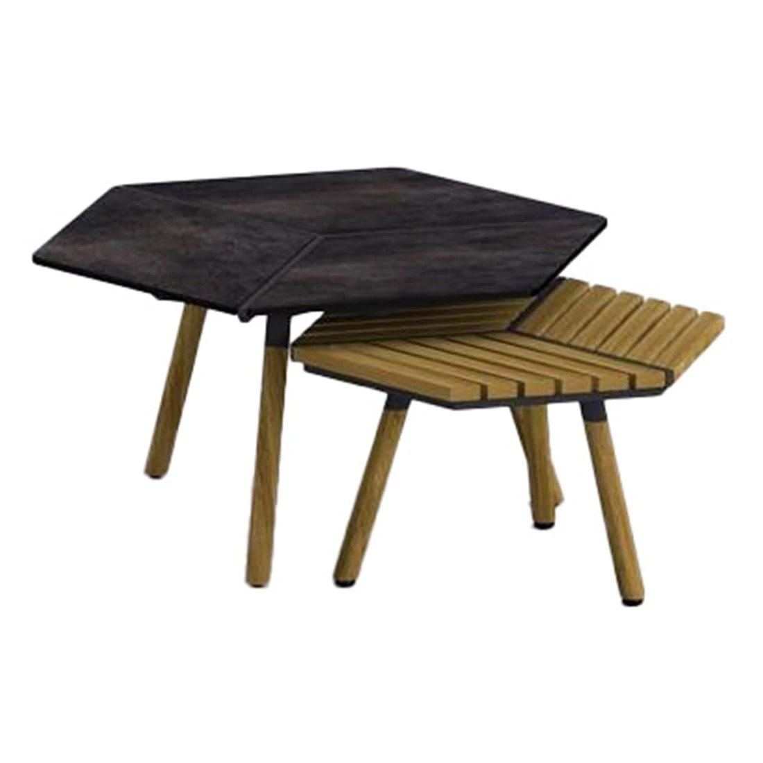 Zebra Pollux Loungetisch 2-tlg. Teak/HPL Teak/Volcanic Stone 1 Zebra Pollux Loungetisch 2-tlg. Teak/HPL Teak/Volcanic Stone