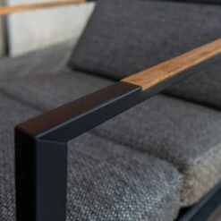 Trentino Loungeset 4-tlg. Edelstahl/Stoff Und Teak Armlehnen Grau Meliert 12 Trentino Loungeset 4-tlg. Edelstahl/Stoff Und Teak Armlehnen Grau Meliert -Gartenmobel Verkauf 1342883 5