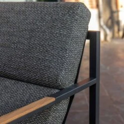 Trentino Loungeset 4-tlg. Edelstahl/Stoff Und Teak Armlehnen Grau Meliert 13 Trentino Loungeset 4-tlg. Edelstahl/Stoff Und Teak Armlehnen Grau Meliert -Gartenmobel Verkauf 1342883 6