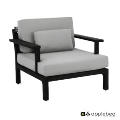 Apple Bee XXL-Factor Loungesessel Teak/Bee Wett Black/Stir
