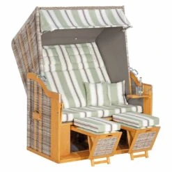 Sunny Smart Rustikal 34Z XL Strandkorb Pinie/Geflecht Antik-Weiß