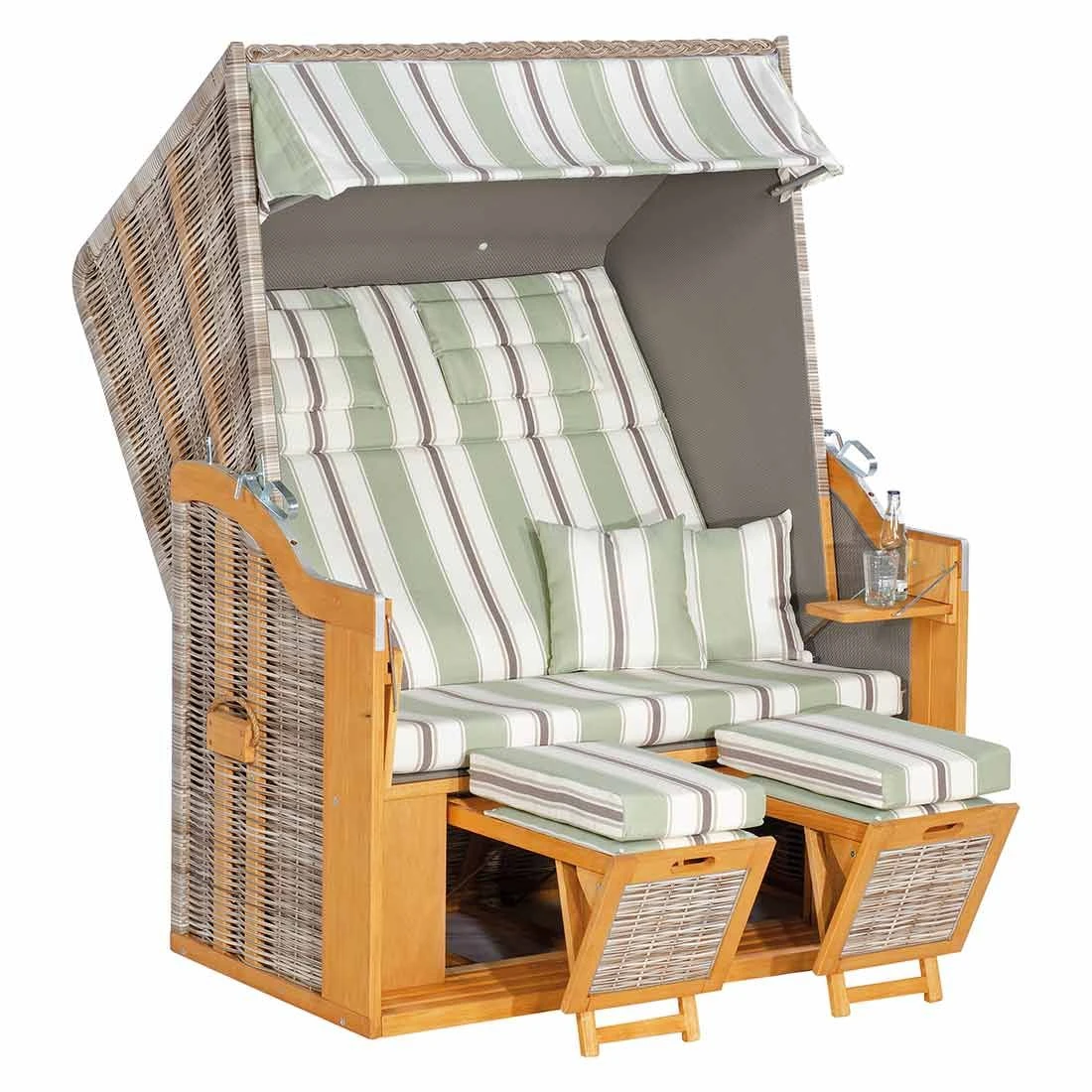 Sunny Smart Rustikal 34Z XL Strandkorb Pinie/Geflecht Antik-Weiß 1 Sunny Smart Rustikal 34Z XL Strandkorb Pinie/Geflecht Antik-Weiß