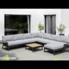 Kettler Ocean Skid Platform Gartensofa Mit Ablagetisch 61x27x24cm Aluminium/Olefin Grau