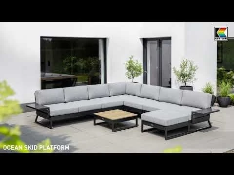 Kettler Ocean Skid Platform Gartensofa Mit Ablagetisch 61x27x24cm Aluminium/Olefin Grau 1 Kettler Ocean Skid Platform Gartensofa Mit Ablagetisch 61x27x24cm Aluminium/Olefin Grau