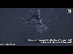 Kettler Royal Platform Loungetisch Aluminium/Teak Anthrazit/Teak